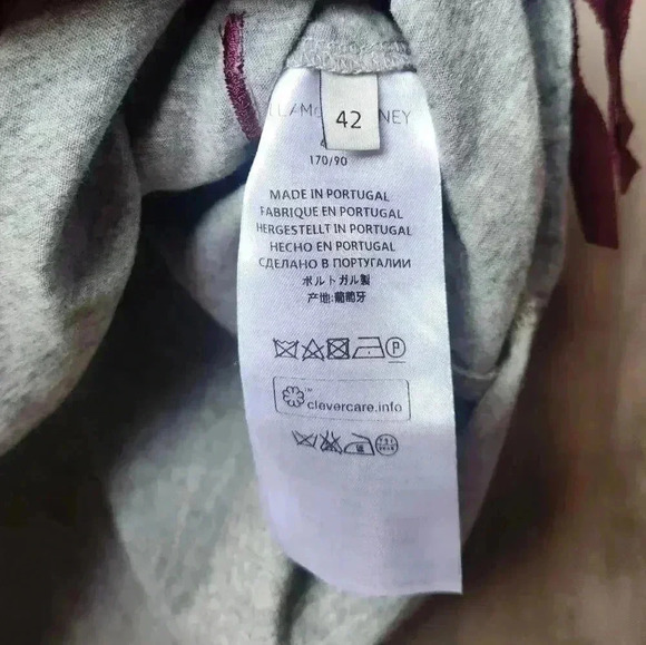 Stella Mccartney Grey Embellished Star Fringed Rodeo T-Shirt Women's Medium - Picture 8 of 9